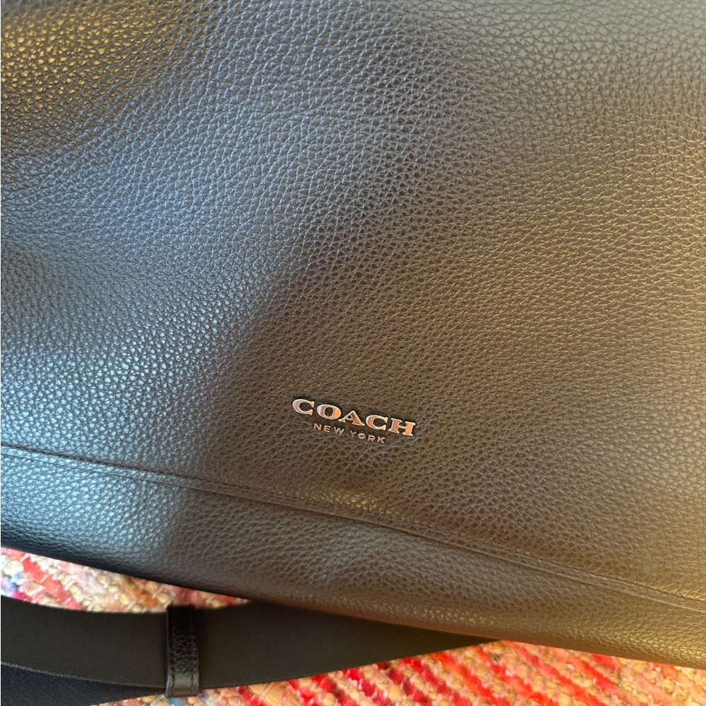 Coach Black Leather Messenger Bag